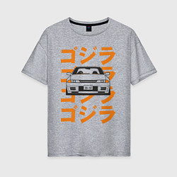 Женская футболка оверсайз Nissan Skyline GTR32