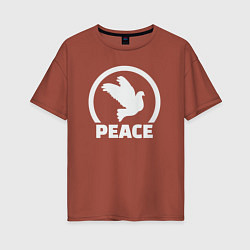 Женская футболка оверсайз Птица мира