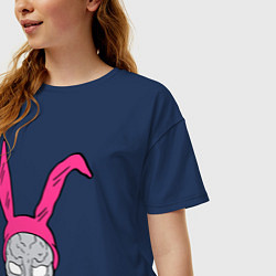 Футболка оверсайз женская Pink Donnie Darko, цвет: тёмно-синий — фото 2