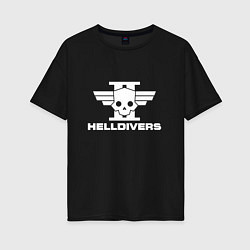 Женская футболка оверсайз Helldivers 2: Logo