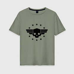 Женская футболка оверсайз Helldivers 2: Stars Logo