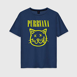 Женская футболка оверсайз Purrvana