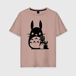 Женская футболка оверсайз Totoros