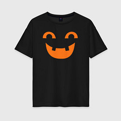 Женская футболка оверсайз Orange smile