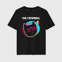 Женская футболка оверсайз The Offspring rock star cat