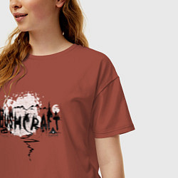 Футболка оверсайз женская Бушкрафт - навигация, цвет: кирпичный — фото 2