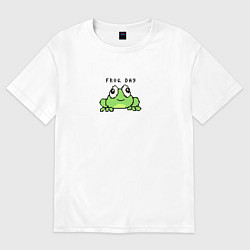 Женская футболка оверсайз Frog day