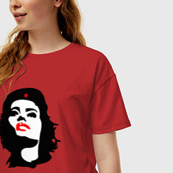 Футболка оверсайз женская Revolution girl, цвет: красный — фото 2