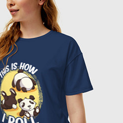 Футболка оверсайз женская Я катаюсь, цвет: тёмно-синий — фото 2