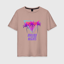 Женская футболка оверсайз Malibu nights
