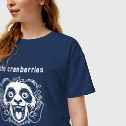 Футболка оверсайз женская The Cranberries rock panda, цвет: тёмно-синий — фото 2