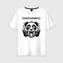 Женская футболка оверсайз Disturbed - rock panda