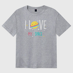 Женская футболка оверсайз Люблю свой космос