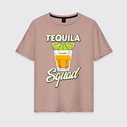 Женская футболка оверсайз Команда текилы