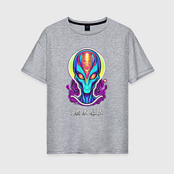 Женская футболка оверсайз I am an alien