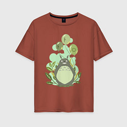 Женская футболка оверсайз Green Totoro