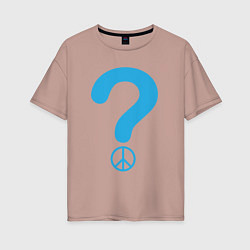 Женская футболка оверсайз Мир вопрос