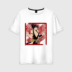 Женская футболка оверсайз Юдзуриха - Адский рай