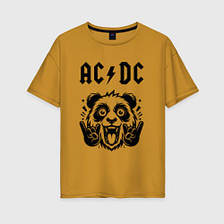 Женская футболка оверсайз AC DC - rock panda