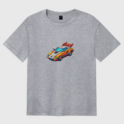 Женская футболка оверсайз Игрушечный гоночный автомобиль