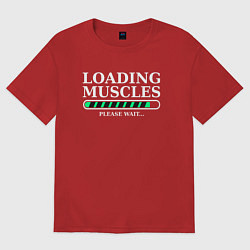 Женская футболка оверсайз Загрузка мышц спорт