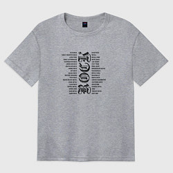 Женская футболка оверсайз Рок жанры