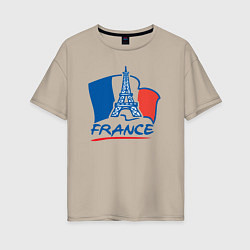 Женская футболка оверсайз France