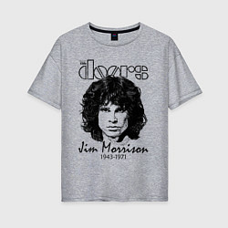 Футболка оверсайз женская The Doors Jim Morrison, цвет: меланж