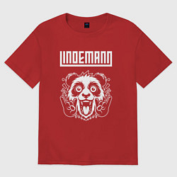 Женская футболка оверсайз Lindemann rock panda
