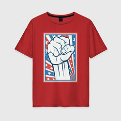 Женская футболка оверсайз USA revolution