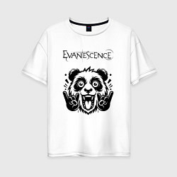 Женская футболка оверсайз Evanescence - rock panda