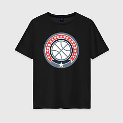 Женская футболка оверсайз Stars basketball
