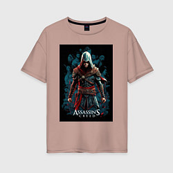 Женская футболка оверсайз Assassins creed старый стиль
