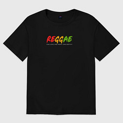 Женская футболка оверсайз Reggae music in color