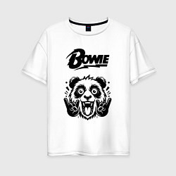 Женская футболка оверсайз David Bowie - rock panda
