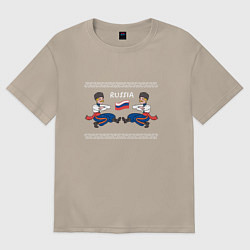 Женская футболка оверсайз Русский турист