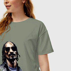 Футболка оверсайз женская Snoop dog, цвет: авокадо — фото 2