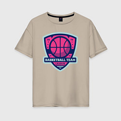 Женская футболка оверсайз Баскетбольная командная лига