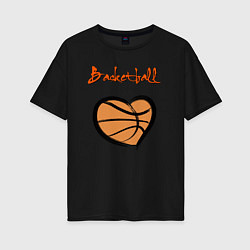 Женская футболка оверсайз Basket lover