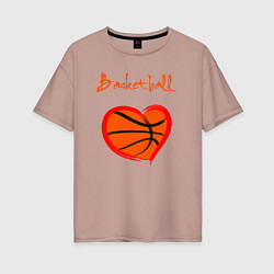 Женская футболка оверсайз Basket love
