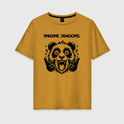Женская футболка оверсайз Imagine Dragons - rock panda