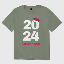 Женская футболка оверсайз Выпуск 2024 - окончание школы -ВУЗа