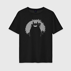 Женская футболка оверсайз Smiling Totoro