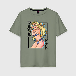 Женская футболка оверсайз Марсиль в бикини - Подземелье вкусностей