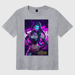 Футболка оверсайз женская League of Legends Akali Kda, цвет: меланж