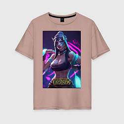 Женская футболка оверсайз League of Legends Akali Kda