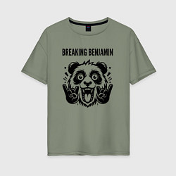 Женская футболка оверсайз Breaking Benjamin - rock panda