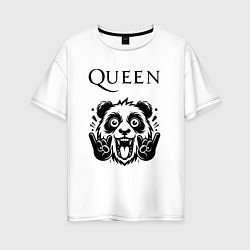 Женская футболка оверсайз Queen - rock panda