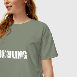 Футболка оверсайз женская Боулинг, цвет: авокадо — фото 2