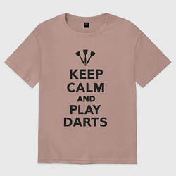 Женская футболка оверсайз Расслабься и играй в дартс